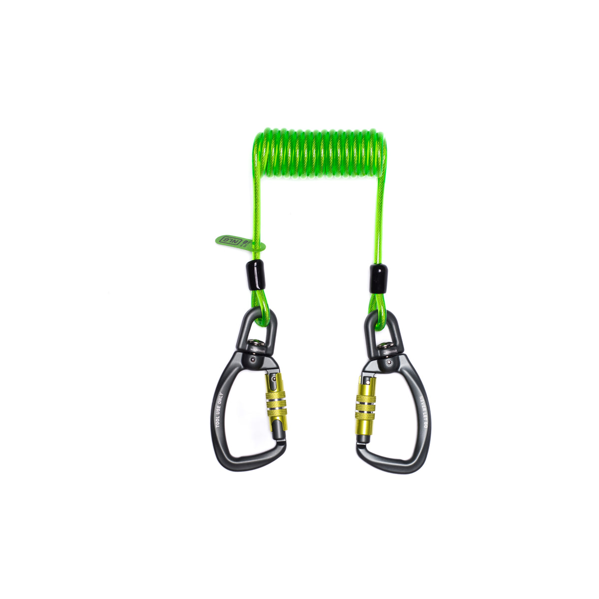 Never Let Go (NLG) Short Coiled Tool Lanyard, Quick Clip available